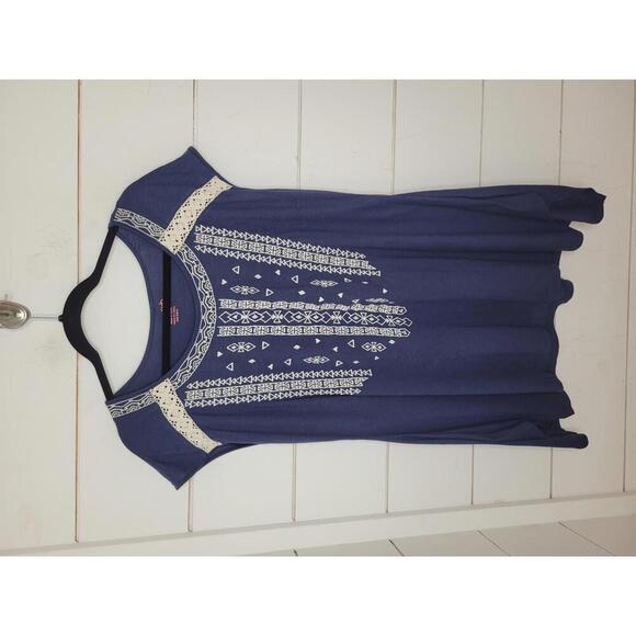 RXB large navy blue with white embroidered tunic - Picture 1 of 4